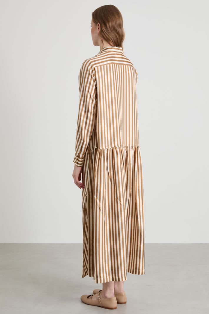 Printed silk caftan dress Intrend - 3