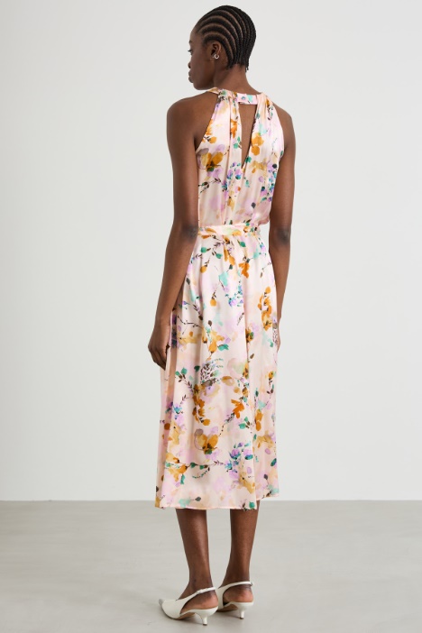 Vestido de sarga de seda