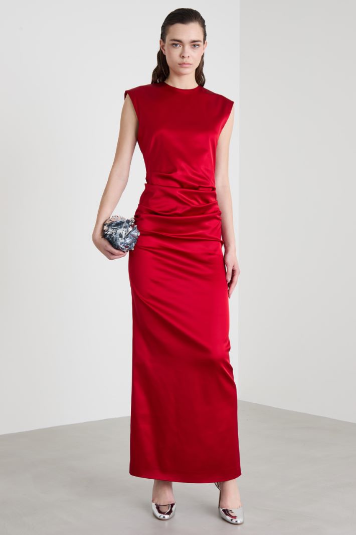 Draped satin dress Intrend