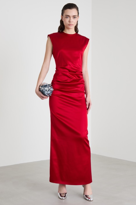 Draped satin dress Intrend