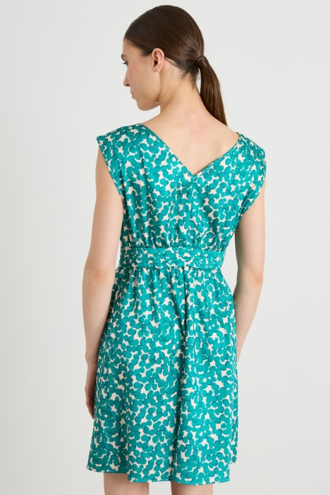 Vestido de sarga estampada