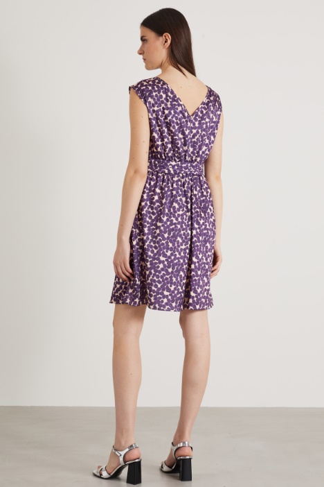 Vestido de sarga estampada