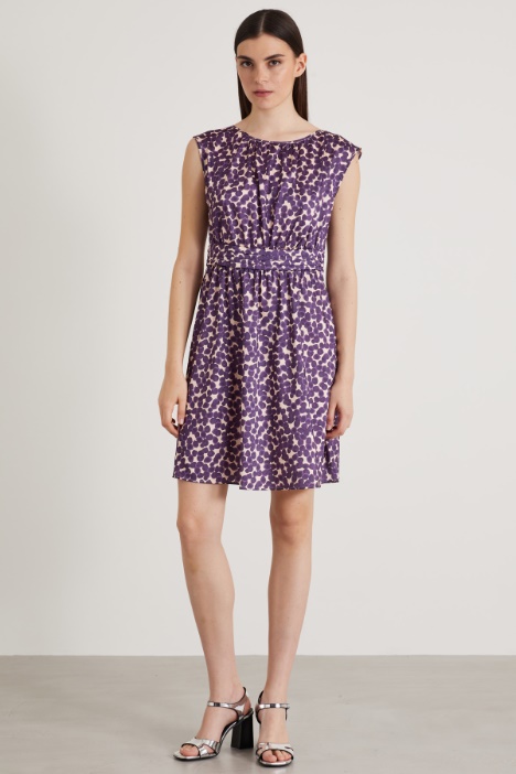 Vestido de sarga estampada