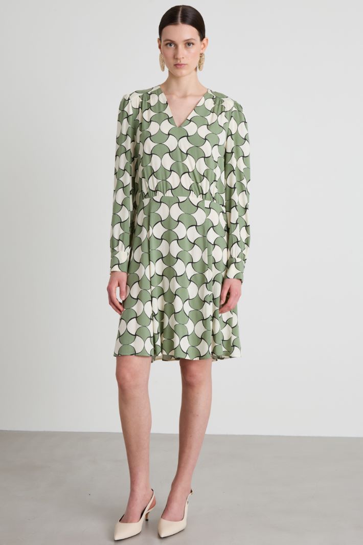 Geometric-patterned dress Intrend - 2