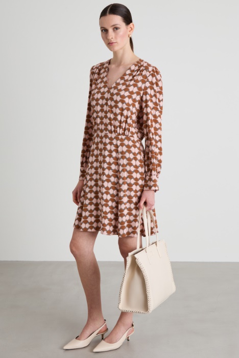 Geometric-patterned dress Intrend