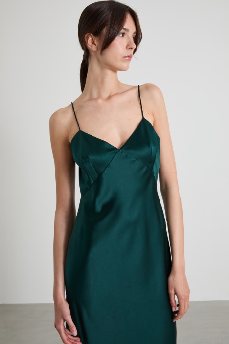 Abito slip dress in seta