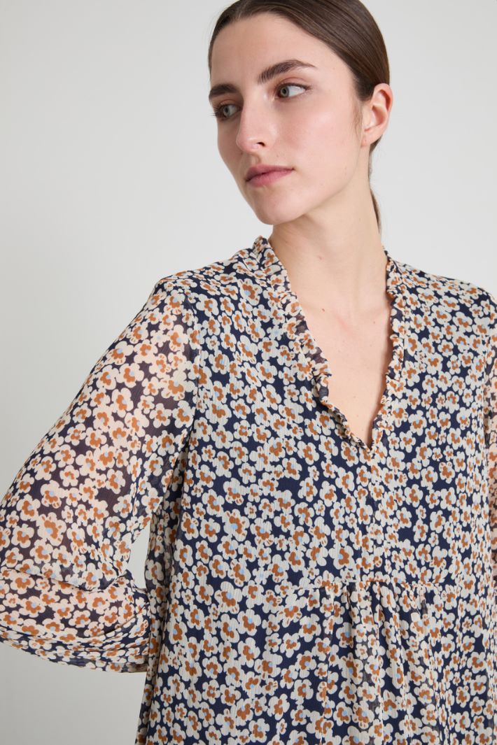 Floral crepon dress Intrend - 4
