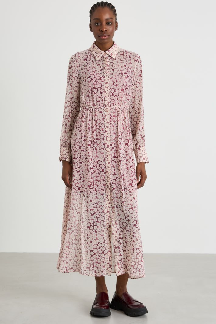 Floral crepon shirt dress Intrend - 2