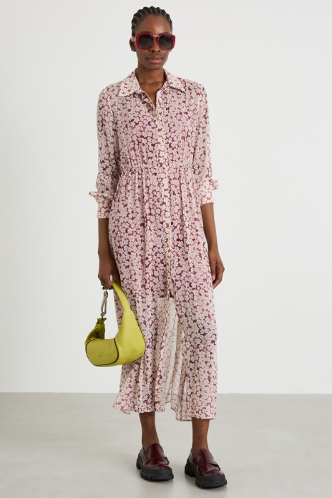 Floral crepon shirt dress Intrend