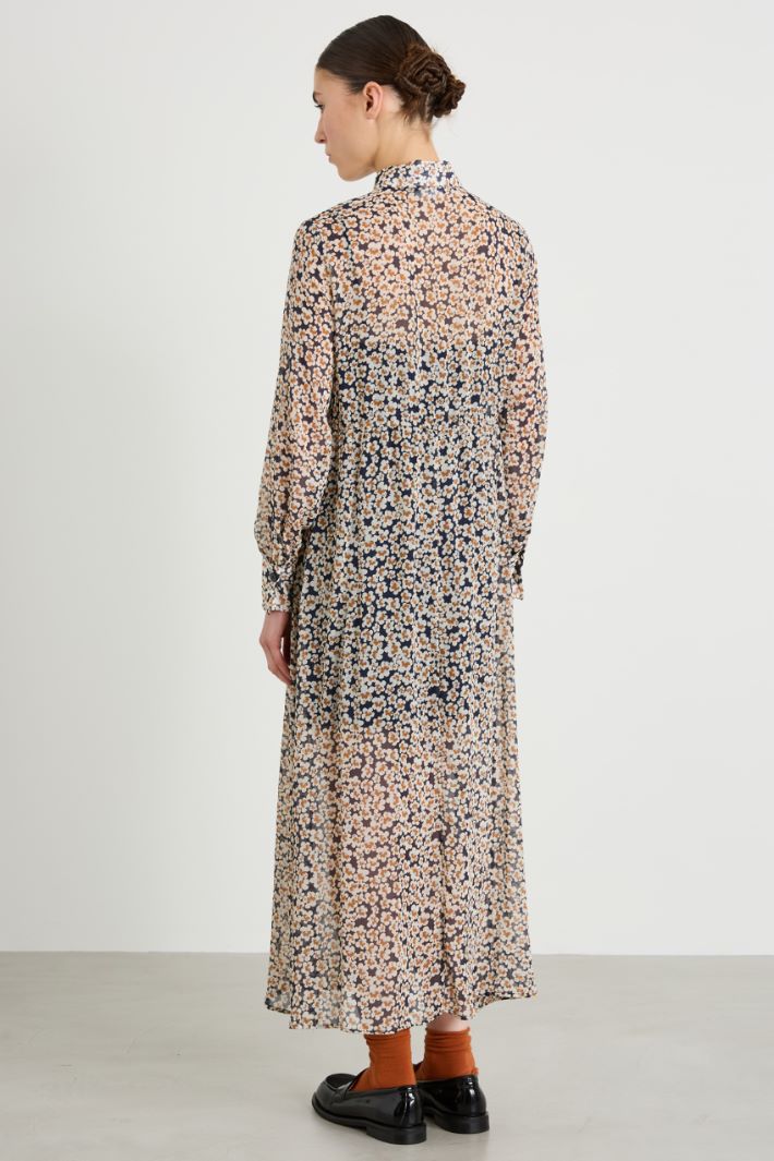 Floral crepon shirt dress Intrend - 3