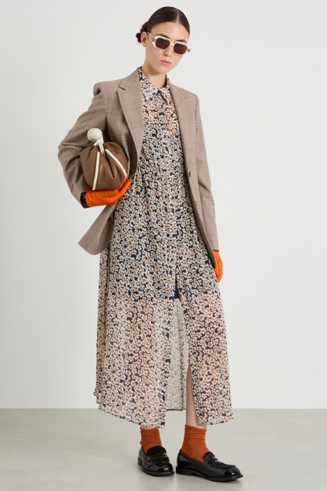 Floral crepon shirt dress Intrend