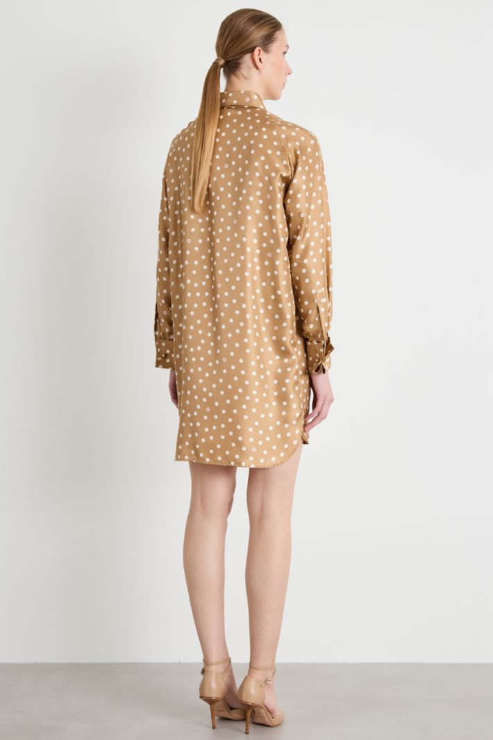 Printed silk shirt dress Intrend - 3