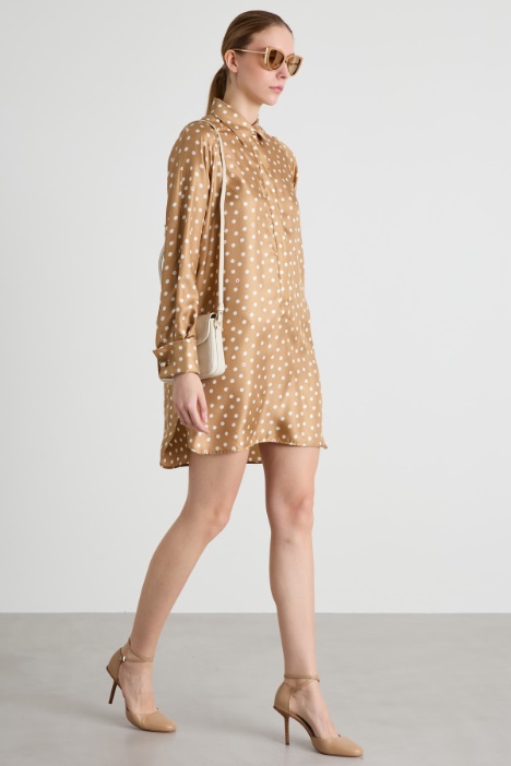 Printed silk shirt dress Intrend