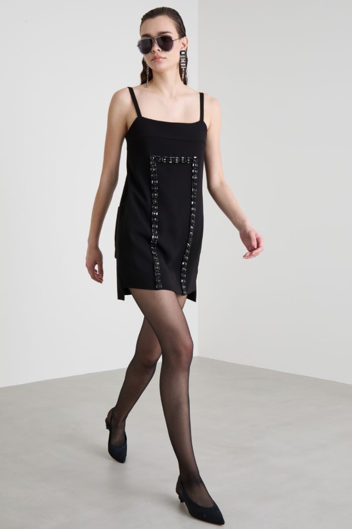 Mini-dress with crystals Intrend