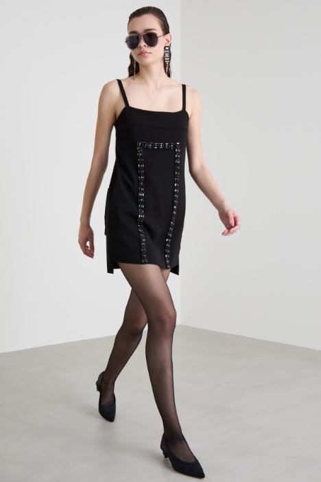 Mini-dress with crystals Intrend