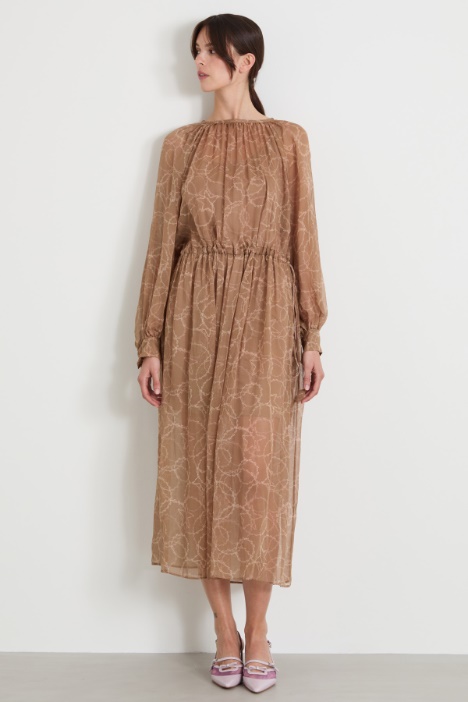 Abito con coulisse in seta