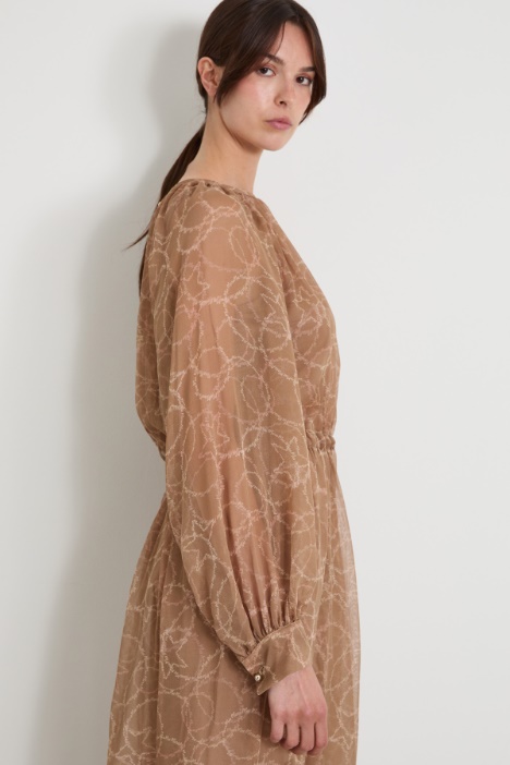 Abito con coulisse in seta