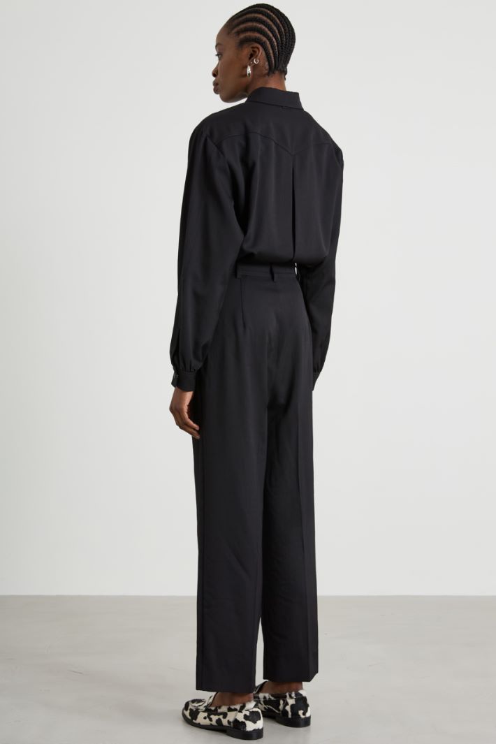 Workwear suit in wool satin Intrend - 3