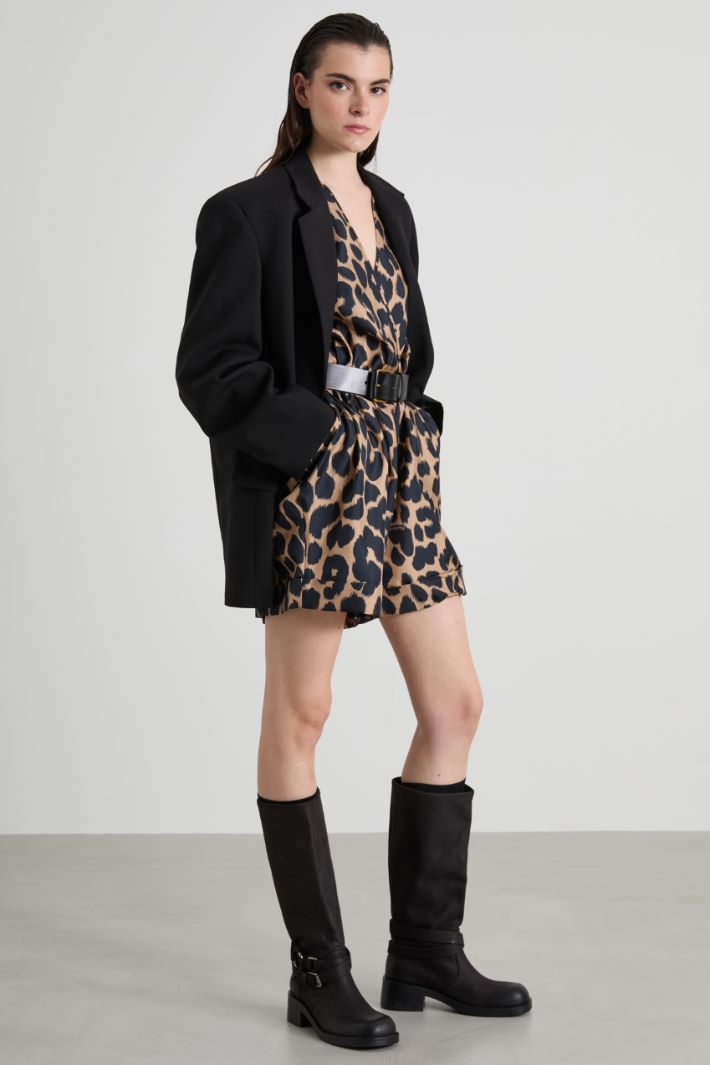 Printed silk twill jumpsuit Intrend