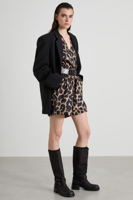 Printed silk twill jumpsuit Intrend