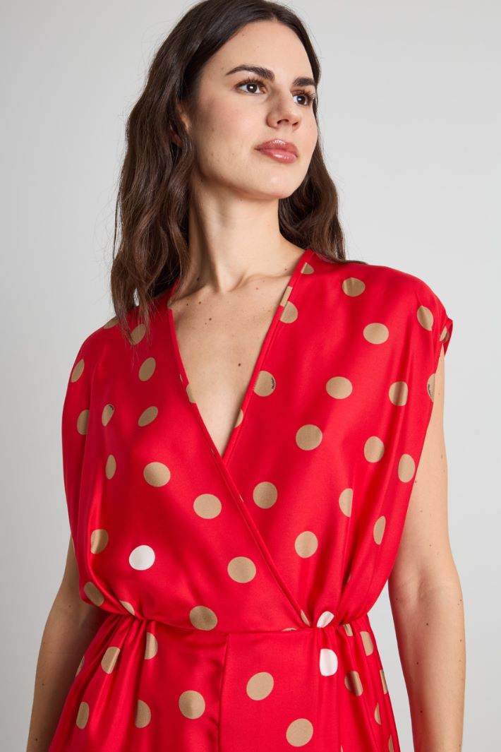 Printed silk twill jumpsuit Intrend - 4