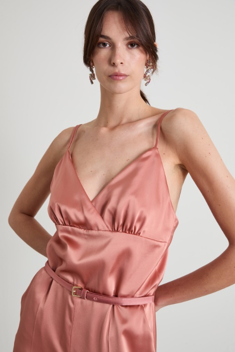 Tuta pantalone in enver satin