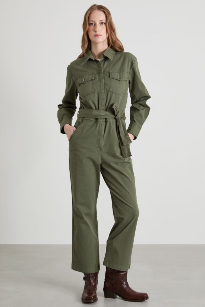 Ripstop cotton jumpsuit Intrend - 2