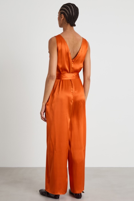 Tuta in raso di seta