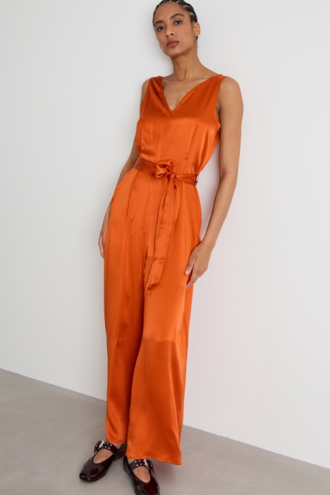 Tuta in raso di seta