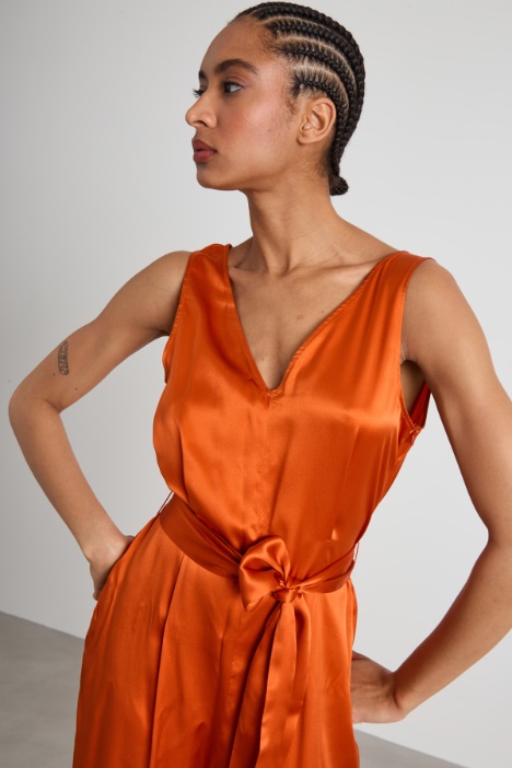 Tuta in raso di seta