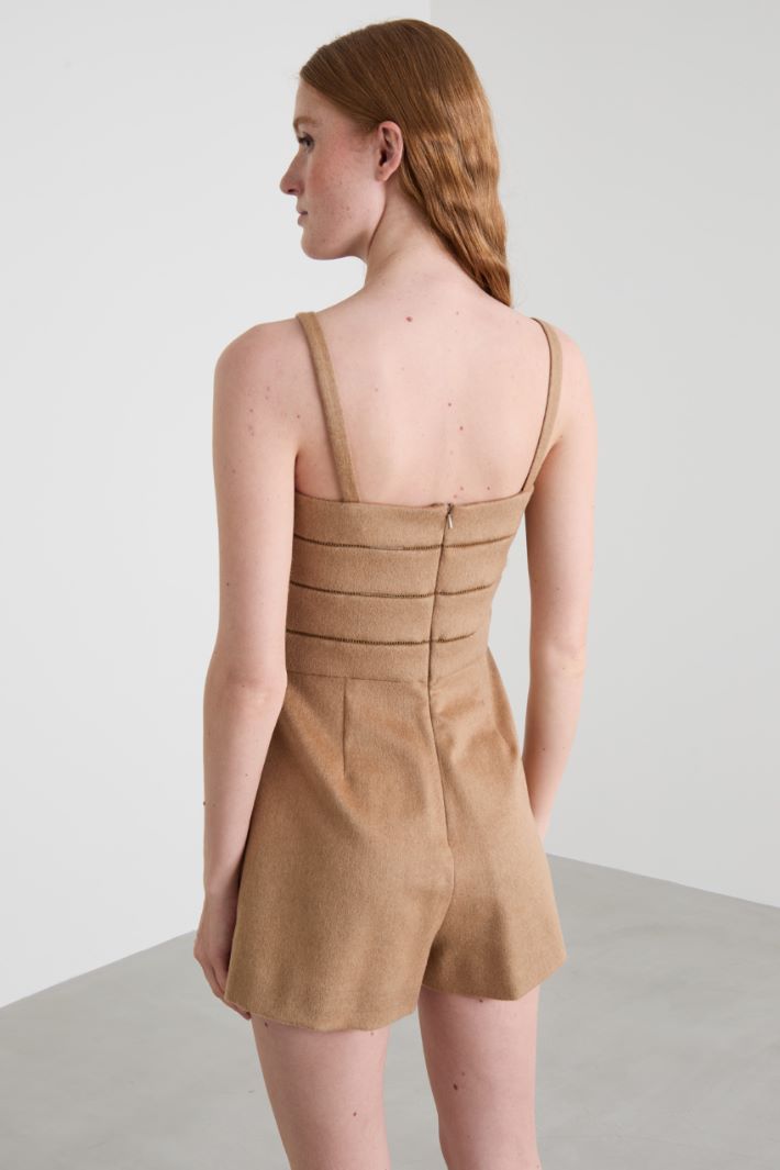 Tuta culotte in cammello Intrend - 3