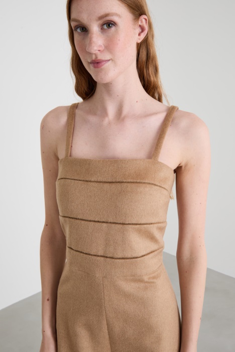 Mono de corte culotte en camello