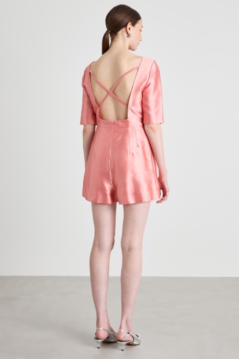 Tuta corta in shantung