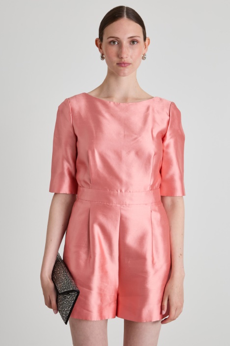 Tuta corta in shantung