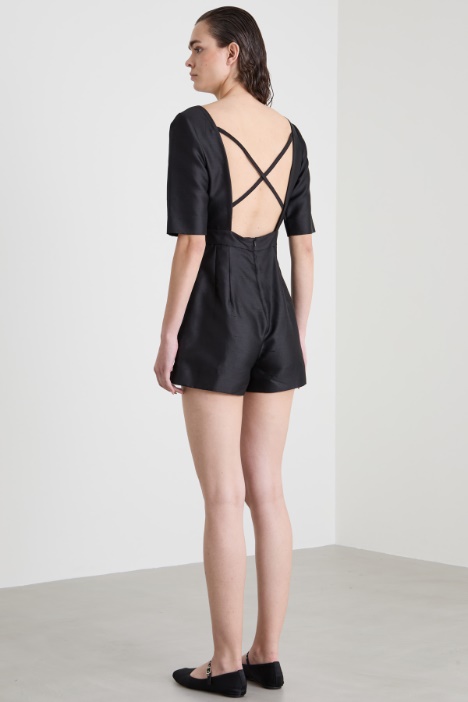 Tuta corta in shantung