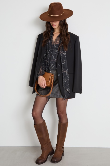 Georgette blouse with scarf Intrend