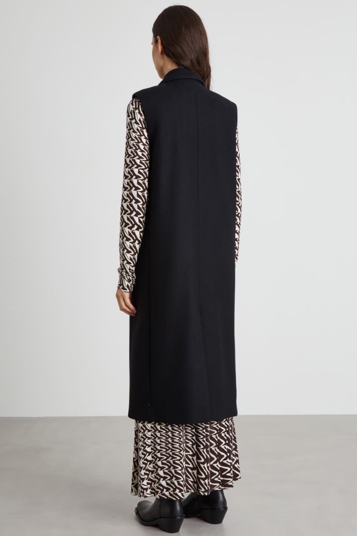 Sleeveless double-faced wool coat Intrend - 3