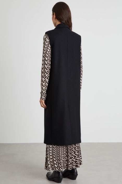 Cappotto smanicato in lana