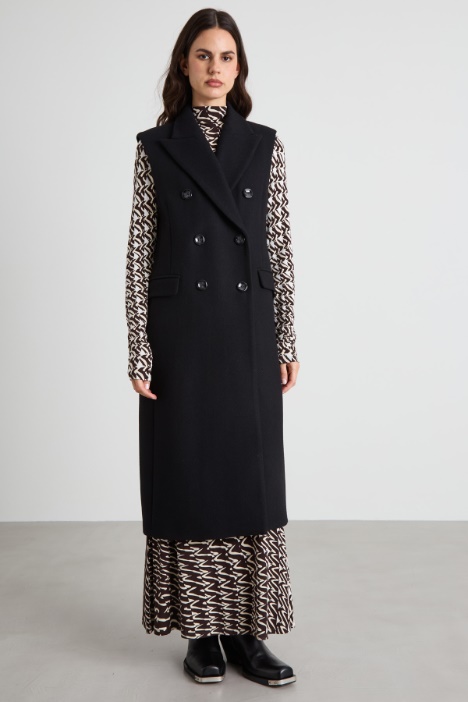 Cappotto smanicato in lana