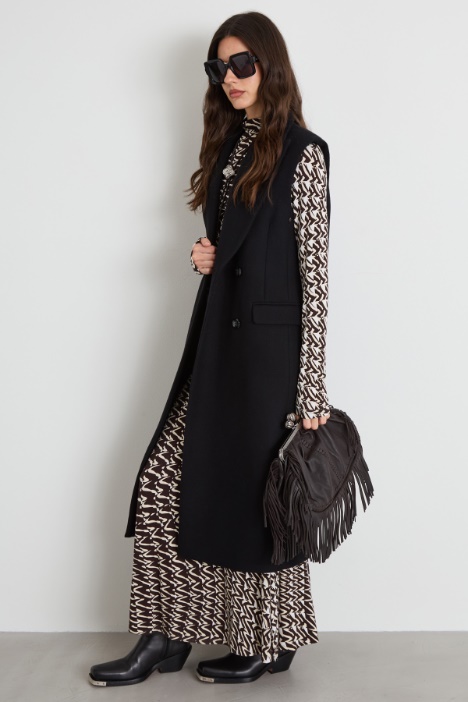 Sleeveless double-faced wool coat Intrend