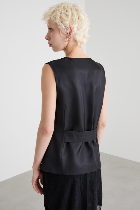 Gilet in cady e twill