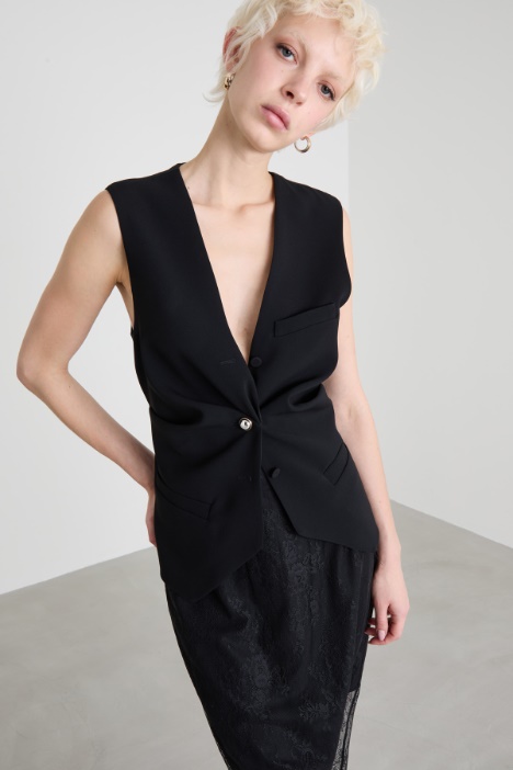 Cady and twill vest Intrend