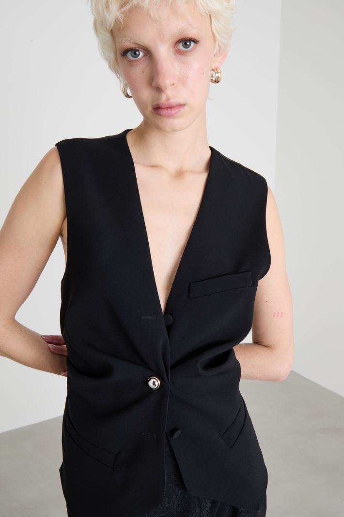 Cady and twill vest Intrend - 4