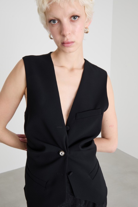 Gilet in cady e twill
