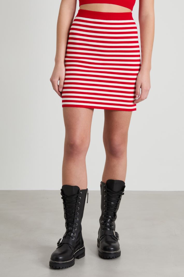 Minigonna in maglia jacquard Intrend - 4