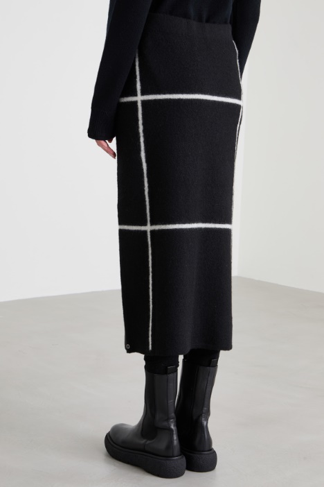 Gonna in maglia intarsiata