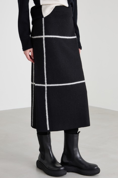 Gonna in maglia intarsiata