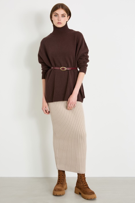 Wool and cashmere knit skirt Intrend