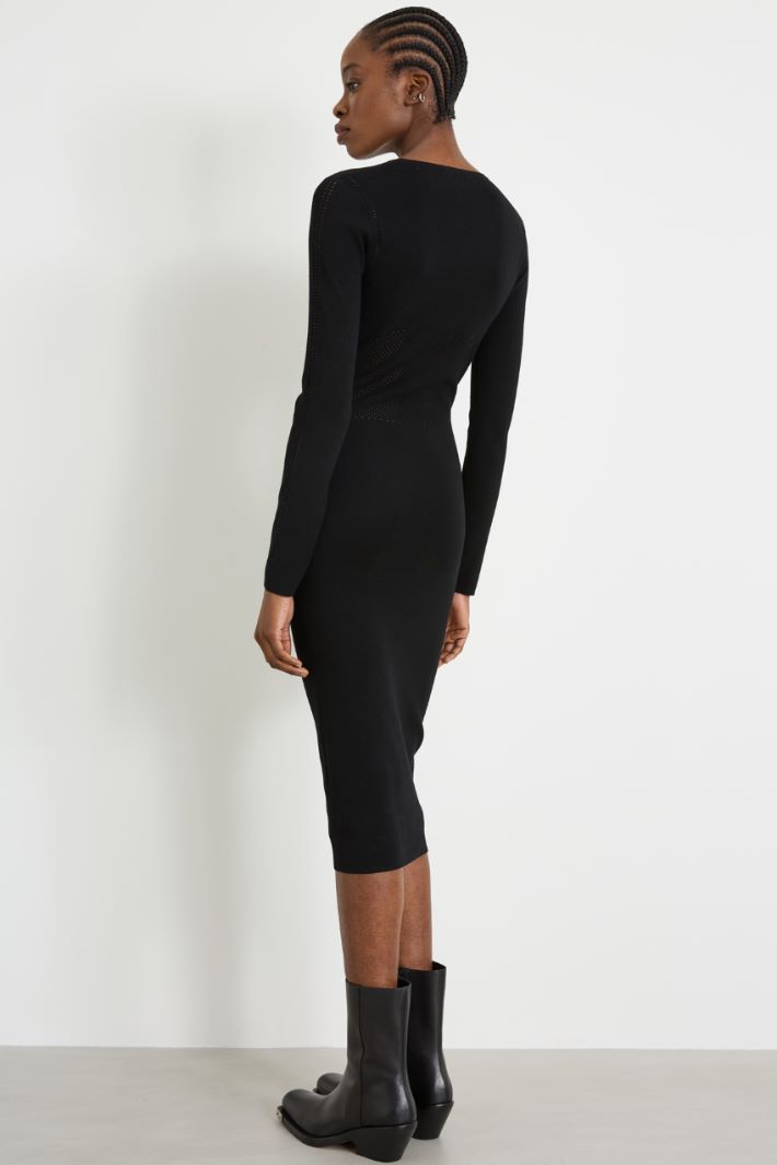 Openwork knit midi dress Intrend - 3