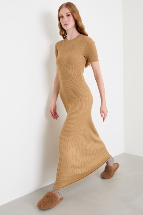 Abito in maglia di seta e cashmere